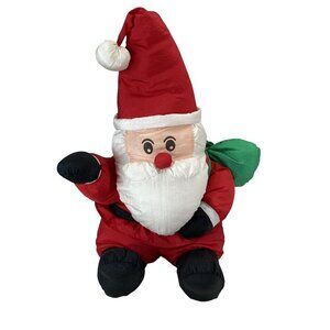 Vintage Santa Claus Holiday Decoration Parachute Nylon Material Plush Toy